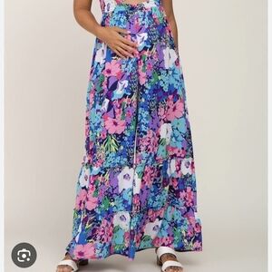Hailey & Co.Jumpsuit Floral Pink and Purple Pleated. Size M